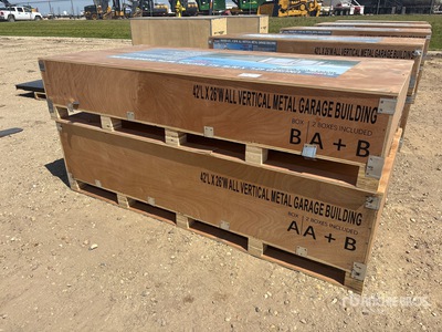 2026 26 ft x 42 ft All Vertical Metal Garage Storage Building (Unused)