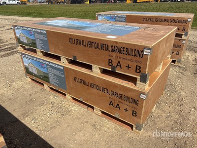 2026 26 ft x 42 ft All Vertical Metal Garage Storage Building (Unused)