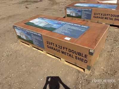2026 AGR-MS2322 23 ft x 22 ft Double Garage Metal 倉庫 (Unused)