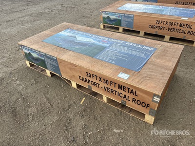 2026 Rhino AGR-MC2030 20 ft x 30 ft Metal Tettoia per Auto (Unused)