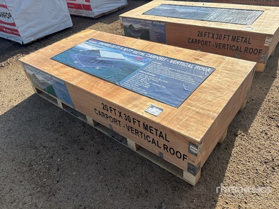 2026 Rhino AGR-MC2030 20 ft x 30 ft Metal Tettoia per Auto (Unused)