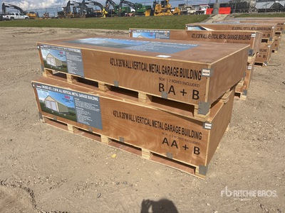 2026 26 ft x 42 ft All Vertical Metal Garage Storage Building (Unused)