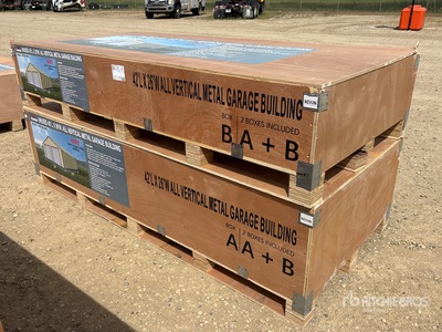 2026 AGR-MS2642 42 ft x 26 ft All Vertical Metal Garage Building (Unused)