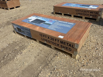 2026 AGR-LS1220 12 ft x 20 ft Metal Livestock Shelter (Unused)