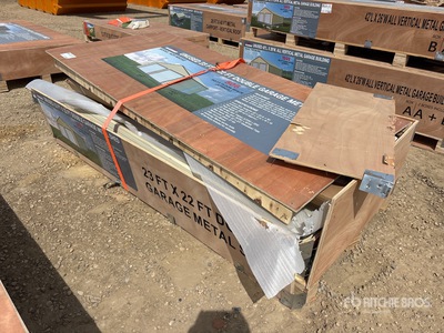 2026 AGR-MS2322 23 Ft X 22 Double Garage Metal Shed (Unused)