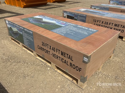 2026 AGR-MC2040 20 ft x 40 ft Metal Carport (Unused)