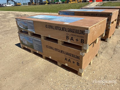 2026 26 ft x 42 ft All Vertical Metal Garage Bâtiment d'entreposage (Unused)