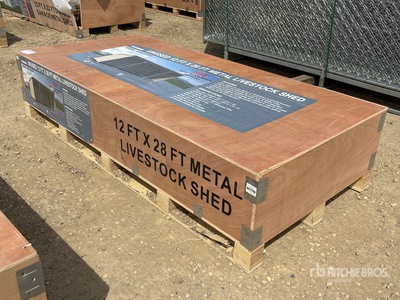 2026 AGR-LS1228 12 ft x 28 ft Metal Schuilplaats voor vee (Unused)