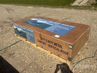 2026 20 ft x 40 ft Metal Abri d'Auto (Unused)
