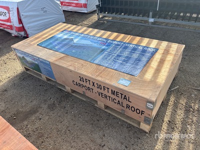 2026 Rhino AGR-MC2030 20 ft x 30 ft Metal Tettoia per Auto (Unused)