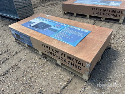 2026 AGR-LS1220 12 ft x 20 ft Metal Livestock Shelter (Unused)