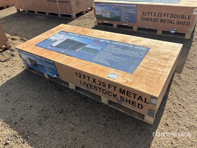 2026 AGR-LS1220 12 ft x 20 ft Metal Livestock Shelter (Unused)