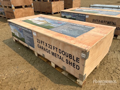 2026 AGR-MS2322 Double Garage Metal Unterstand (Unused)