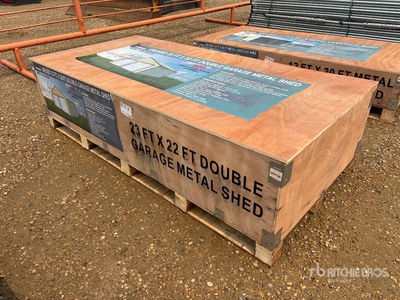 2026 AGR-MS2322 Double Garage Metal Unterstand (Unused)