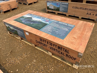 2026 AGR-MC2030 20 ft x 30 ft Steel Carport (Unused)