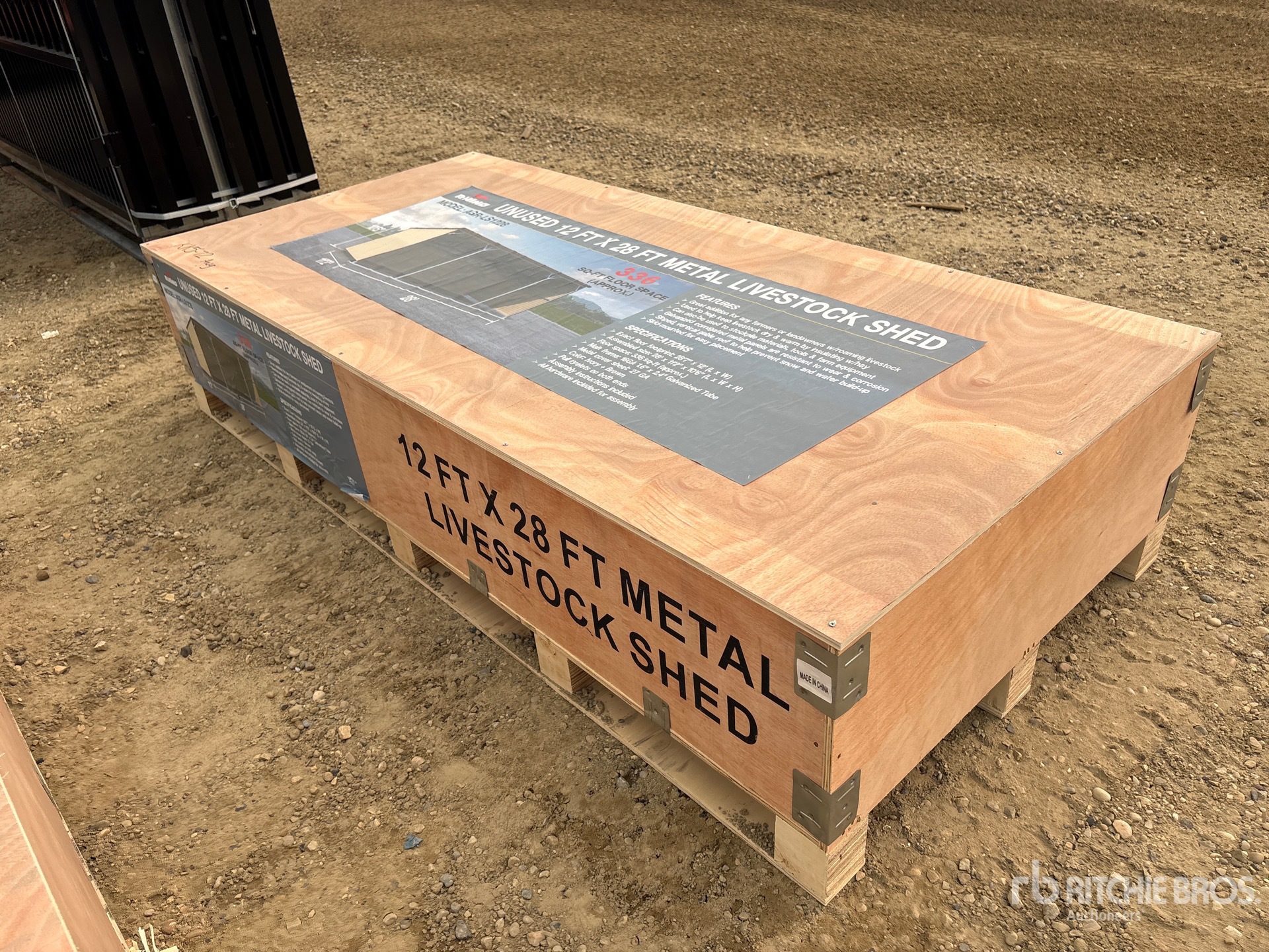 2026 AGR-LS1228 12 ft x 28 ft Metal Livestock Shelter (Unused)