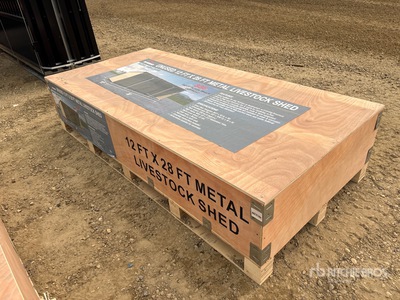 2026 AGR-LS1228 12 ft x 28 ft Metal مأوى الماشية (Unused)