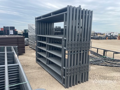 Quantity of (16) 2026 BYT FRMGTE96 9 ft 3 in x 7 ft 10 in Wrought Iron Magnum Ranch Frame Livestock Gate (Unused)