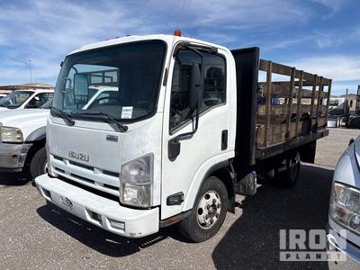 2014 Isuzu NPR 4x2 Flatbed Truck (Inoperable)