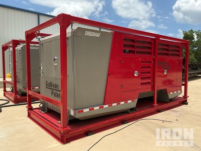 2013 Sullivan Palatek D1150XHAF 1150 cfm Skid-Mounted Housed in DNV 2.7.1 Certified Crash Frame Compressore
