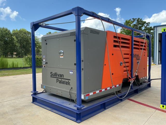 2025 Sullivan Palatek D1150PXHD1CU4AF 1150 cfm Skid-Mounted Housed in DNV 2.7.1 Certified Crash Frame Air Compressor