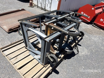 Quantity of (3) Pallets of 5 ft x 2 ft 5 in Rolling Cart