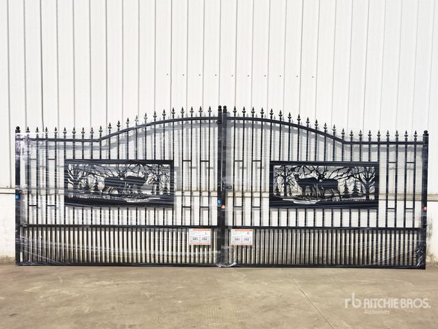 2026 SUNTOP S0720-1 20 ft Wrought Iron Bi-Parting Driveway Gate (Unused)