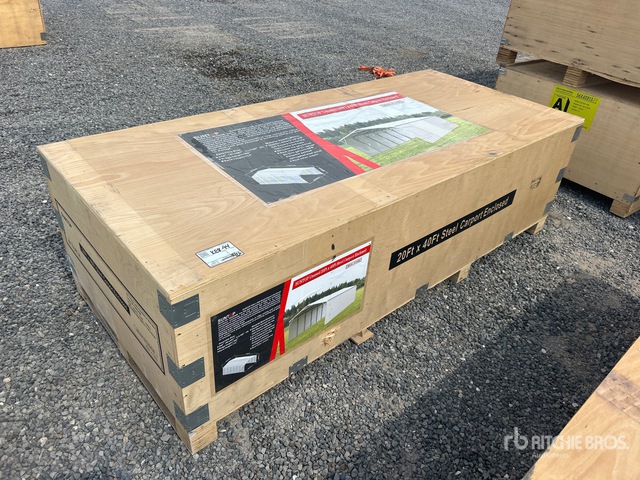2026 SUNTOP SC2040B 20 ft x 40 ft Enclosed Carport (Unused)