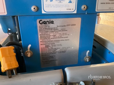 2018 Genie GR15 Vertical Mast Lift
