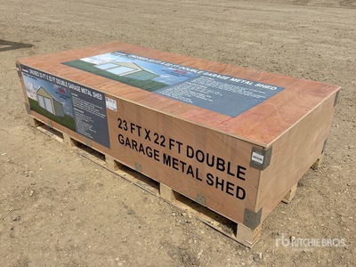2026 AGR-MS2322 Double Garage Metal Shed (Unused)