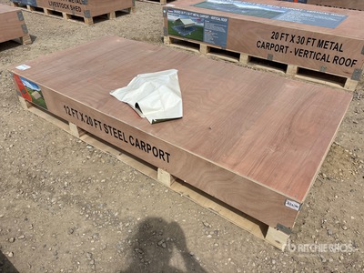 2026 CP1220 12 ft x 20 ft Steel Carport (Unused)