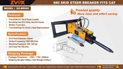 2026 ZVOX SU-BR680 Skid Steer Breaker (Unused)