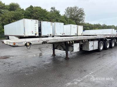 1999 Alutrec 28 ft Tri/A B-Train Lead Flatbed Trailer