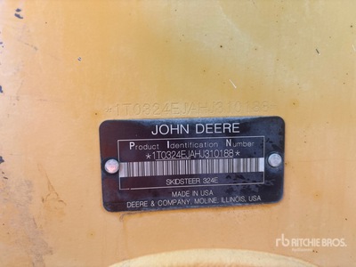 2017 John Deere 324E Ładowarka o sterowaniu burtowym