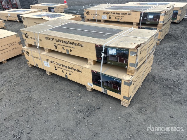 2026 KJ K3325G 33 ft x 25 ft Double Garage Metal Shed (Unused)