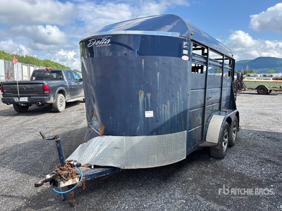 2010 Delta ES500 12 ft T/A Drawbar Livestock Trailer