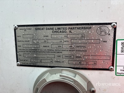 2014 Great Dane 53 ft T/A Van Trailer