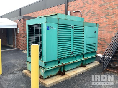 2003 Cummins 250DFAC-3776 312 kVA Skid-Mounted 250KW Diesel Generator Set