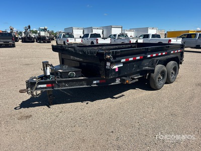2024 PJ Trailers 1D192 14 ft T/A Lichte Kiepaanhanger