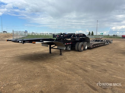 2014 Aspen LB65 65 ton Tri/A Double Drop Removable Gooseneck 2 3 2 Combination dieplader