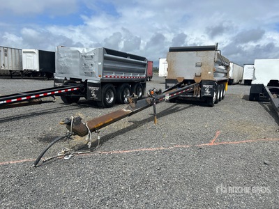 2014 OSW 18 ft Quad/A Pup Dump Trailer