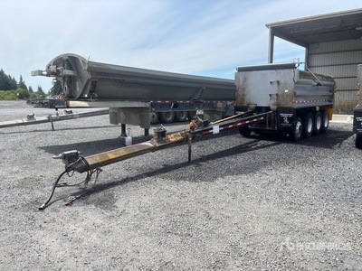 2015 OSW 18 ft Quad/A Pup Dump Trailer