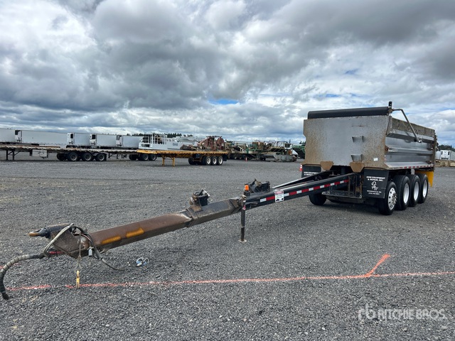 2014 OSW 18 ft Quad/A Pup Dump Trailer