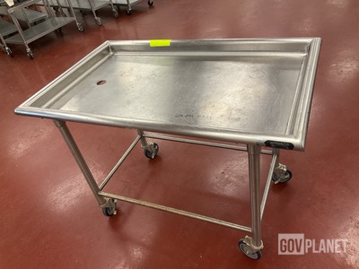 Amtekco Stainless Steel Drain Table w/Wheels