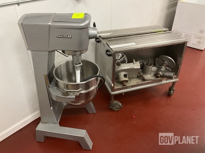 Hobart D-300 Mixer w/Assorted Accessories & Rolling Cart