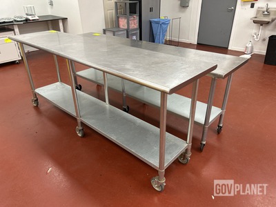 (2) Stainless Steel Tables