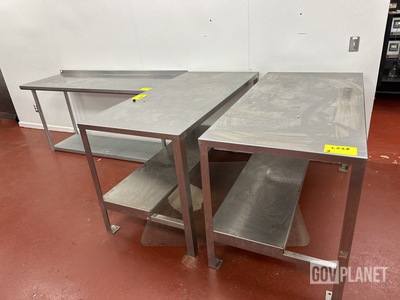 (3) Stainless Steel Tables