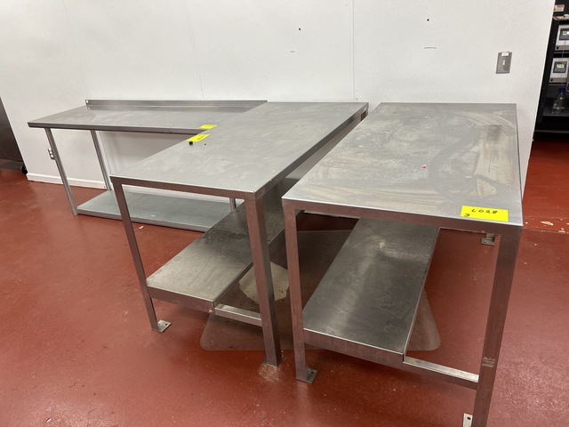 (3) Stainless Steel Tables