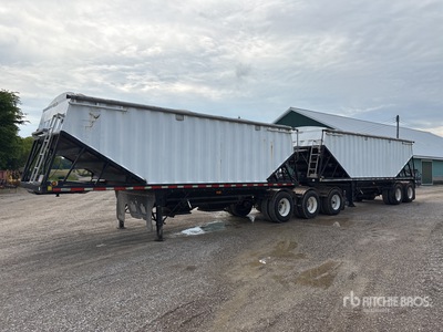 1999 Advance HGT 25 ft Tri/A B-Train Lead belly dump Grain Trailer