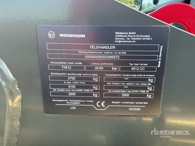 2020 Weidemann T4512 Telehandler